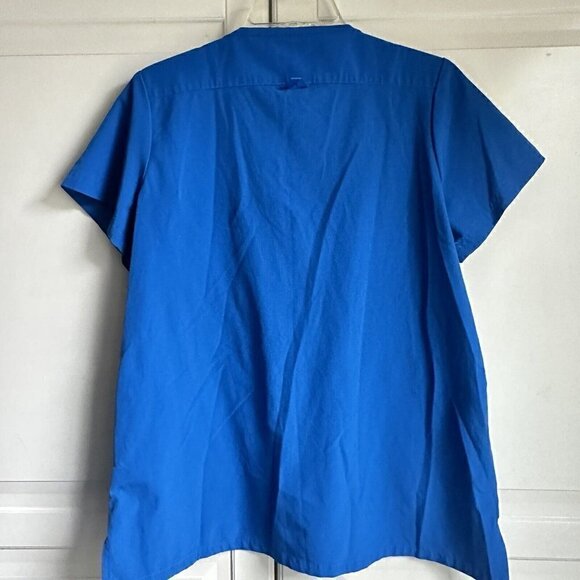 Adar‎ Scrup Top Womens Large Addition Collection Blue Short Sleeve - Picture 2 of 6